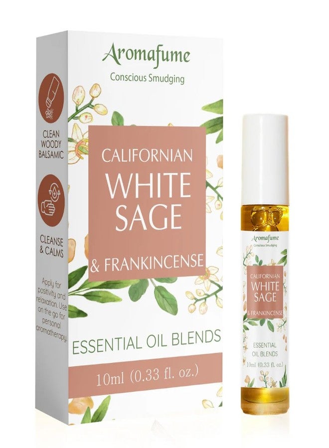 Aromafume White Sage & Frankincense Essential Oil Roll-On Blend by Aromafume | 10ml/0.33 fl oz | Aromatherapy Oil for Cleansing Negative Energy & Protection | Ethically sourced | Sage Oil for Smokeless Smudging - Image 1